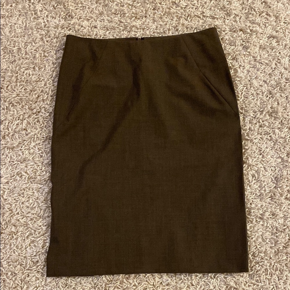 Theory Dark Brown wool Pencil Skirt size 8